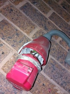 broken electrical fitting